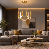 Nordic U-Shape LED-taklampa i guld – modern design