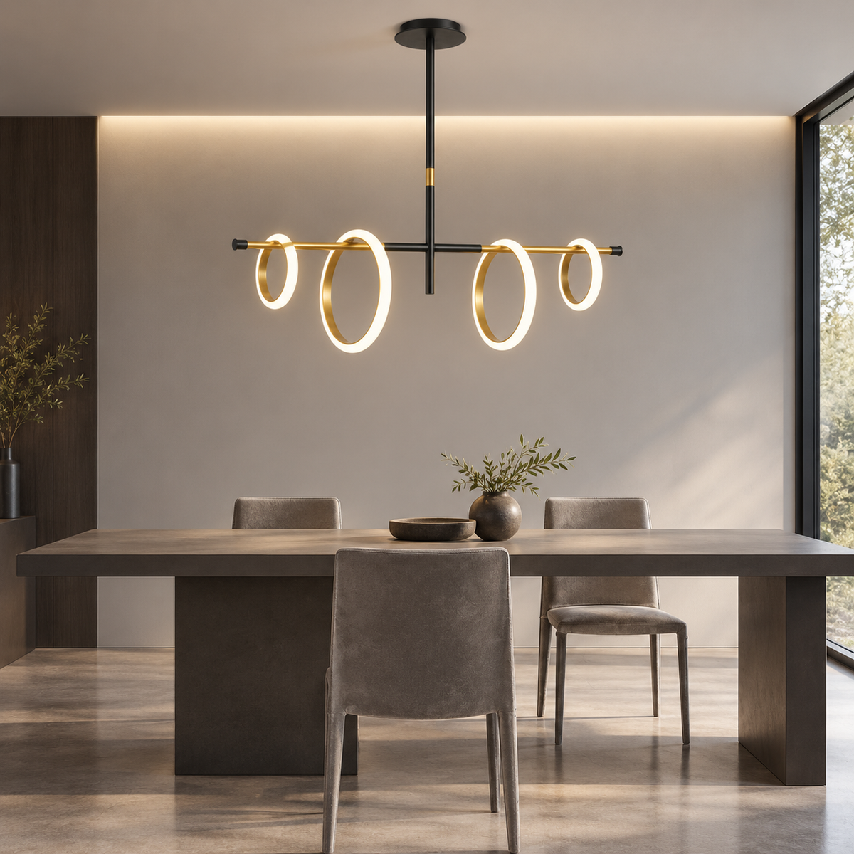 Modern LED-taklampa med ringar