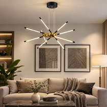 Modern LED-taklampa i svart och guld