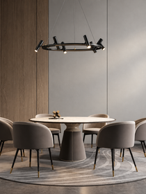 Modern LED-taklampa med 8 spotlights