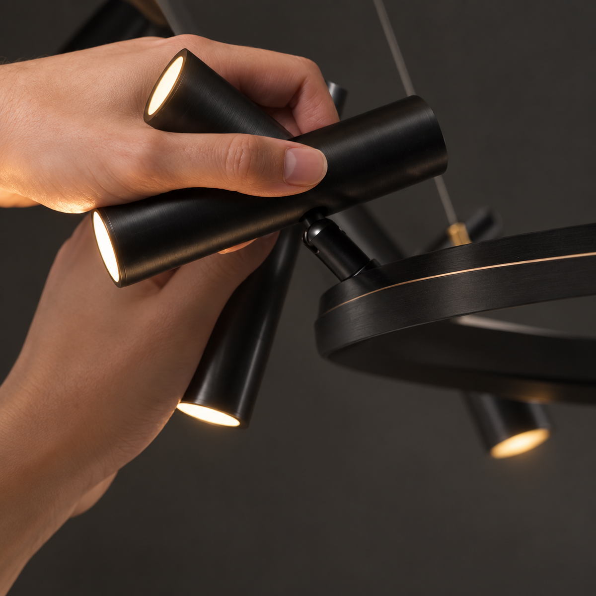 Modern LED-taklampa med 8 spotlights
