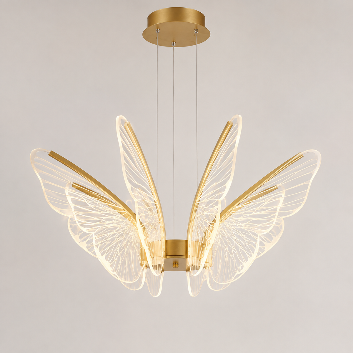 Modern Butterfly LED-taklampa i guld