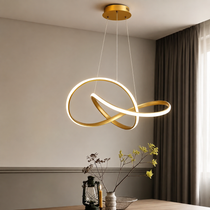 Nordic LED-taklampa i guld -justerbar höjd