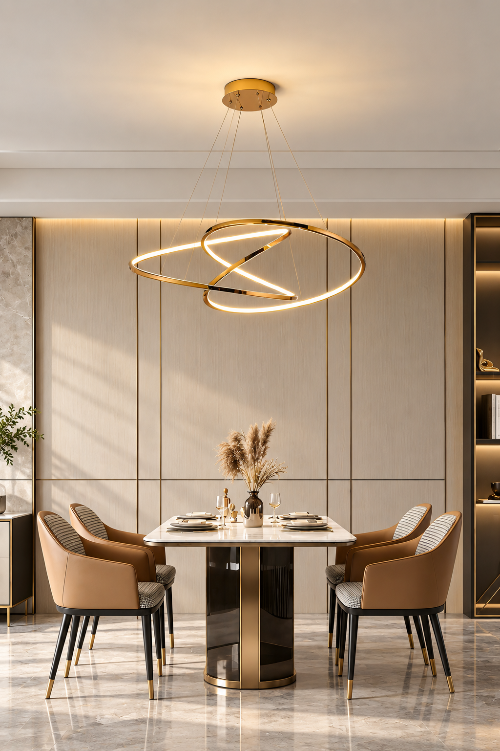 Modern rund LED-taklampa - Pendellampa