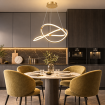 Modern LED-taklampa i guld