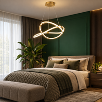 Modern LED-taklampa i guld