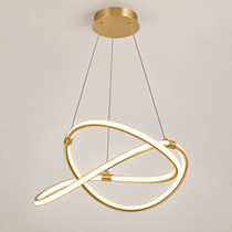 Modern LED-taklampa i guld