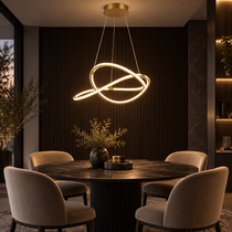Modern LED-taklampa i guld