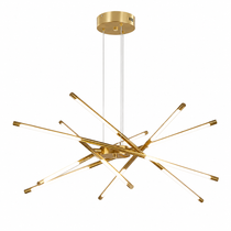 Modern taklampa - LED takkrona i guld