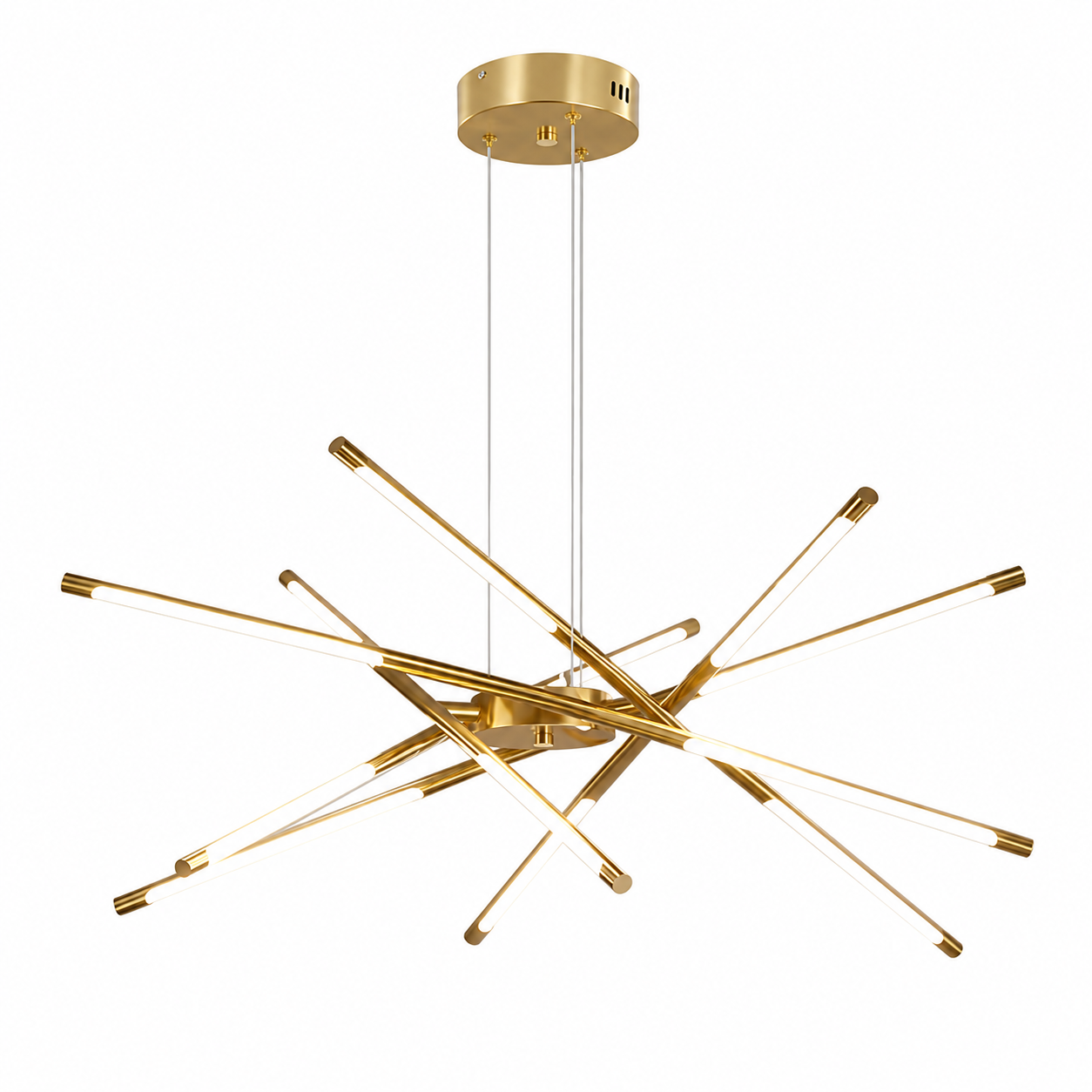 Modern taklampa - LED takkrona i guld