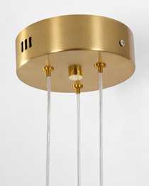 Modern taklampa - LED takkrona i guld