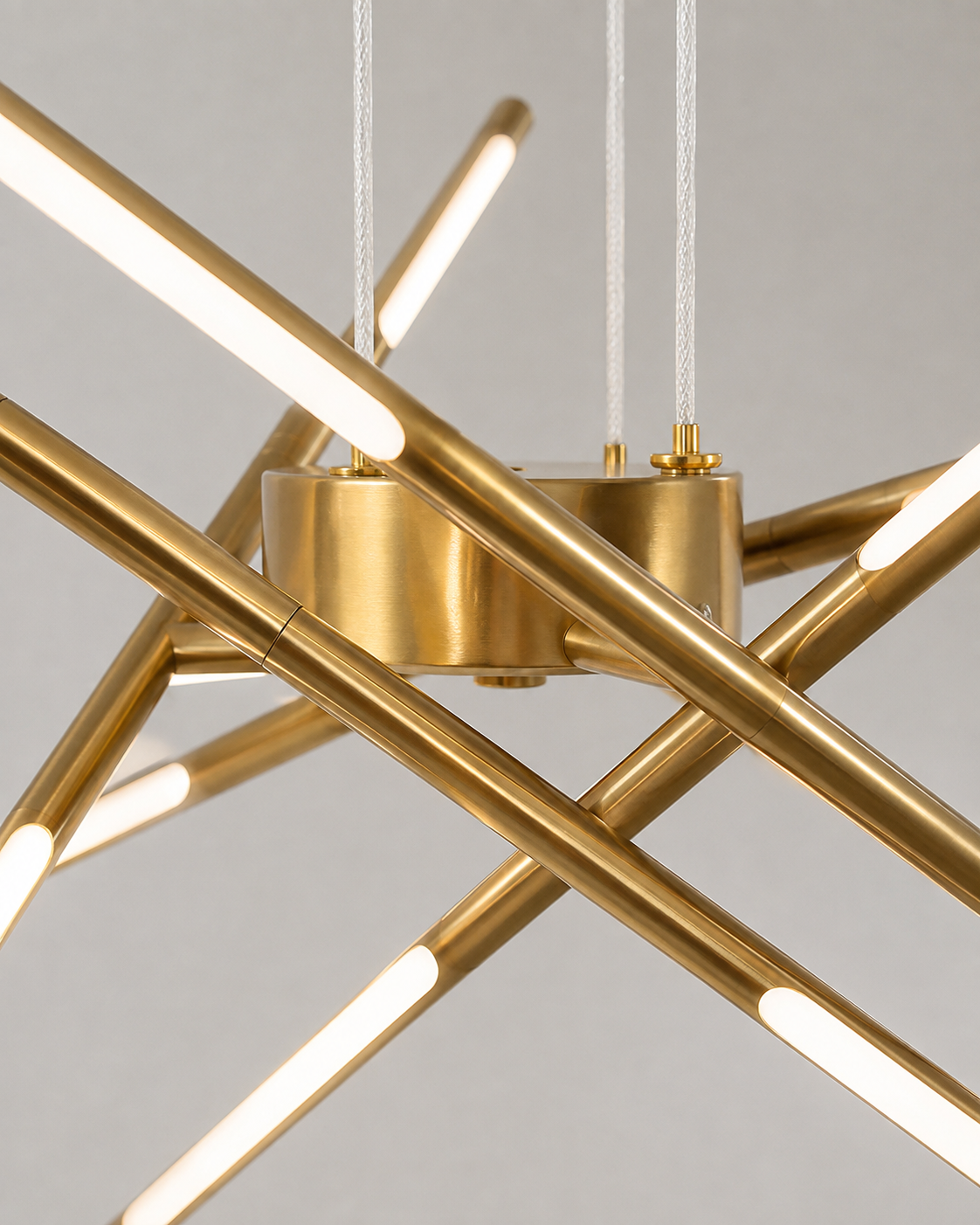 Modern taklampa - LED takkrona i guld