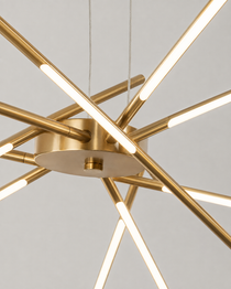 Modern taklampa - LED takkrona i guld