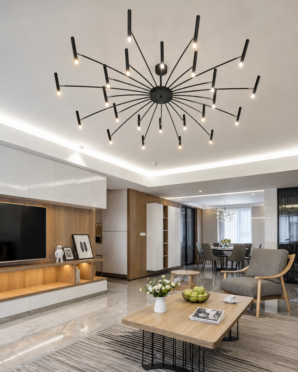 Modern LED-taklampa
