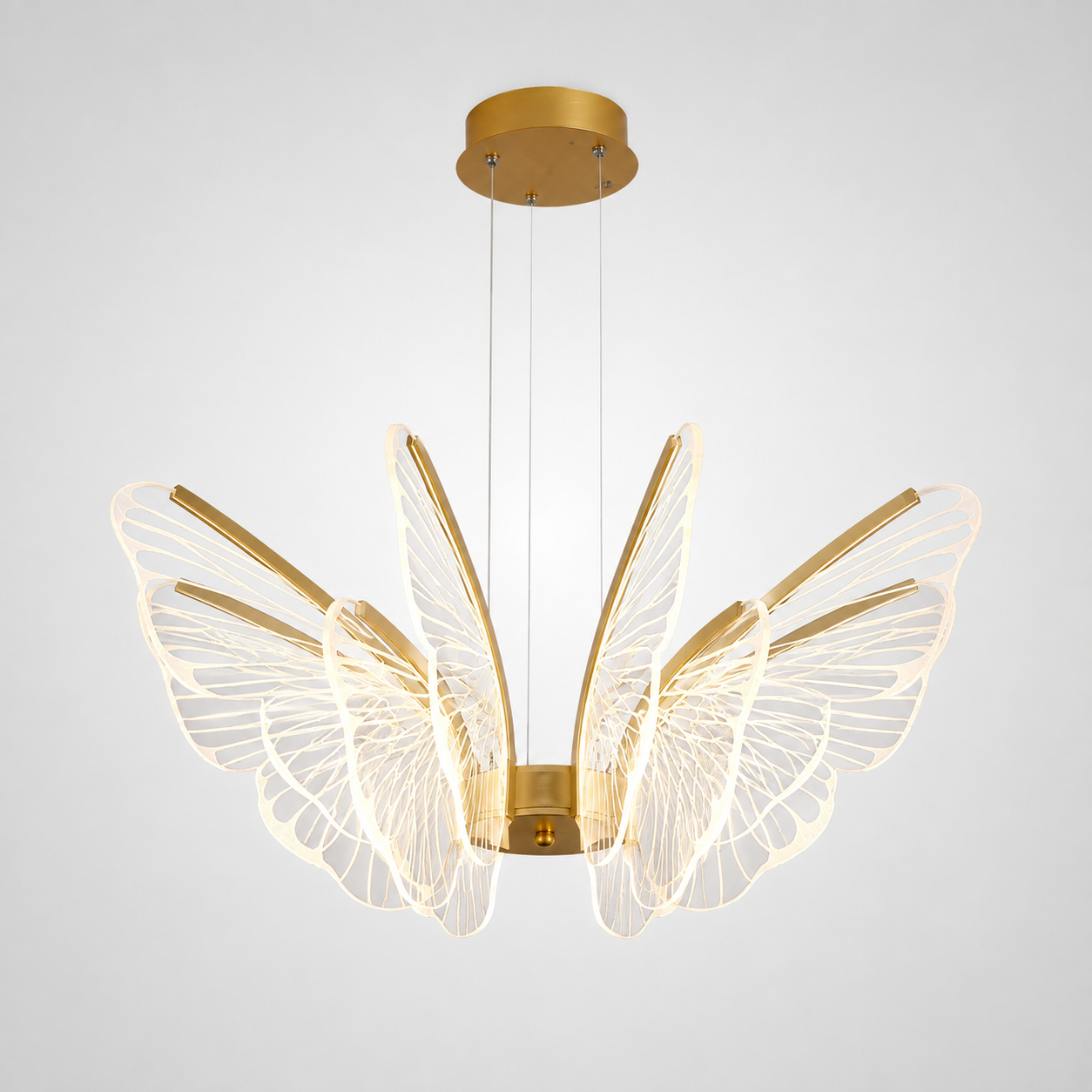Modern Butterfly LED-taklampa i guld