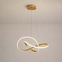 Nordic LED-taklampa i guld -justerbar höjd
