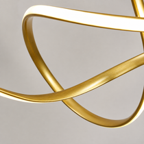 Nordic LED-taklampa i guld -justerbar höjd