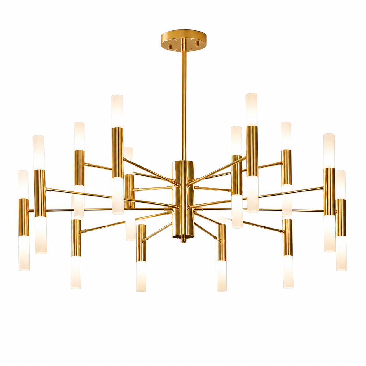 LED Taklampa i  Guld – Modern Kristallkrona