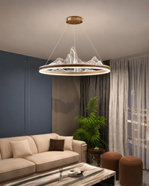 LED taklampa – modern ringlampa i guld