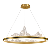 LED taklampa – modern ringlampa i guld