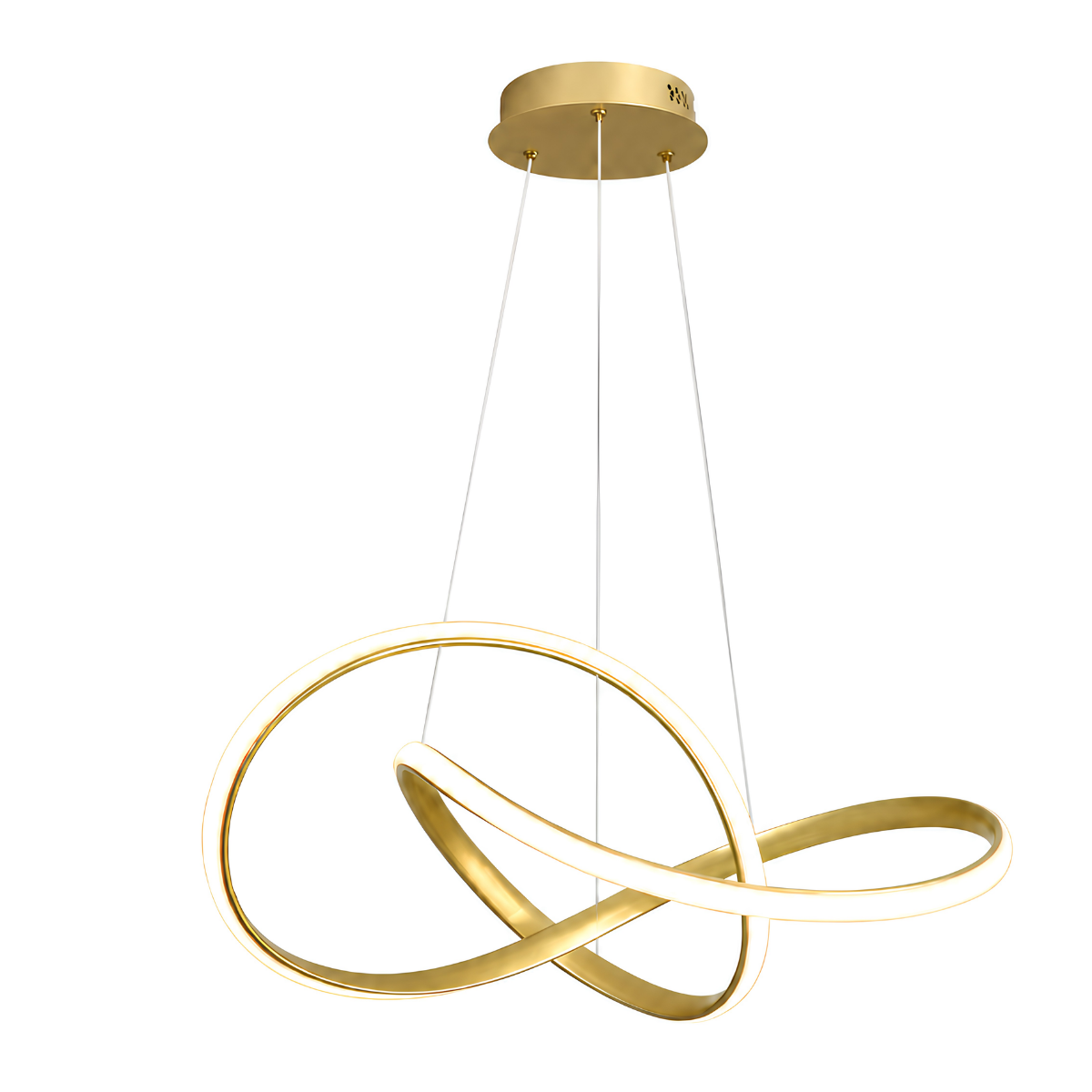 Nordic LED-taklampa i guld -justerbar höjd Huvudsaklig produktbild