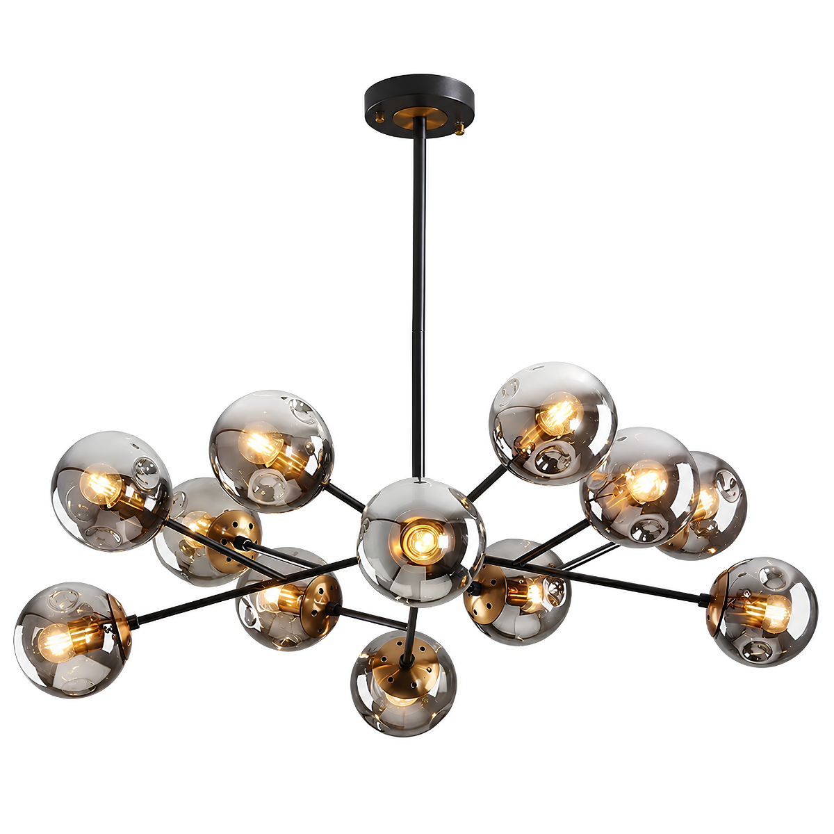 Modern taklampa med glaskulor Huvudsaklig produktbild