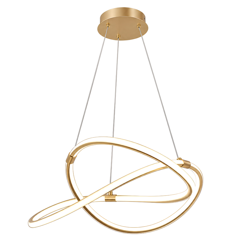 Modern LED-taklampa i guld