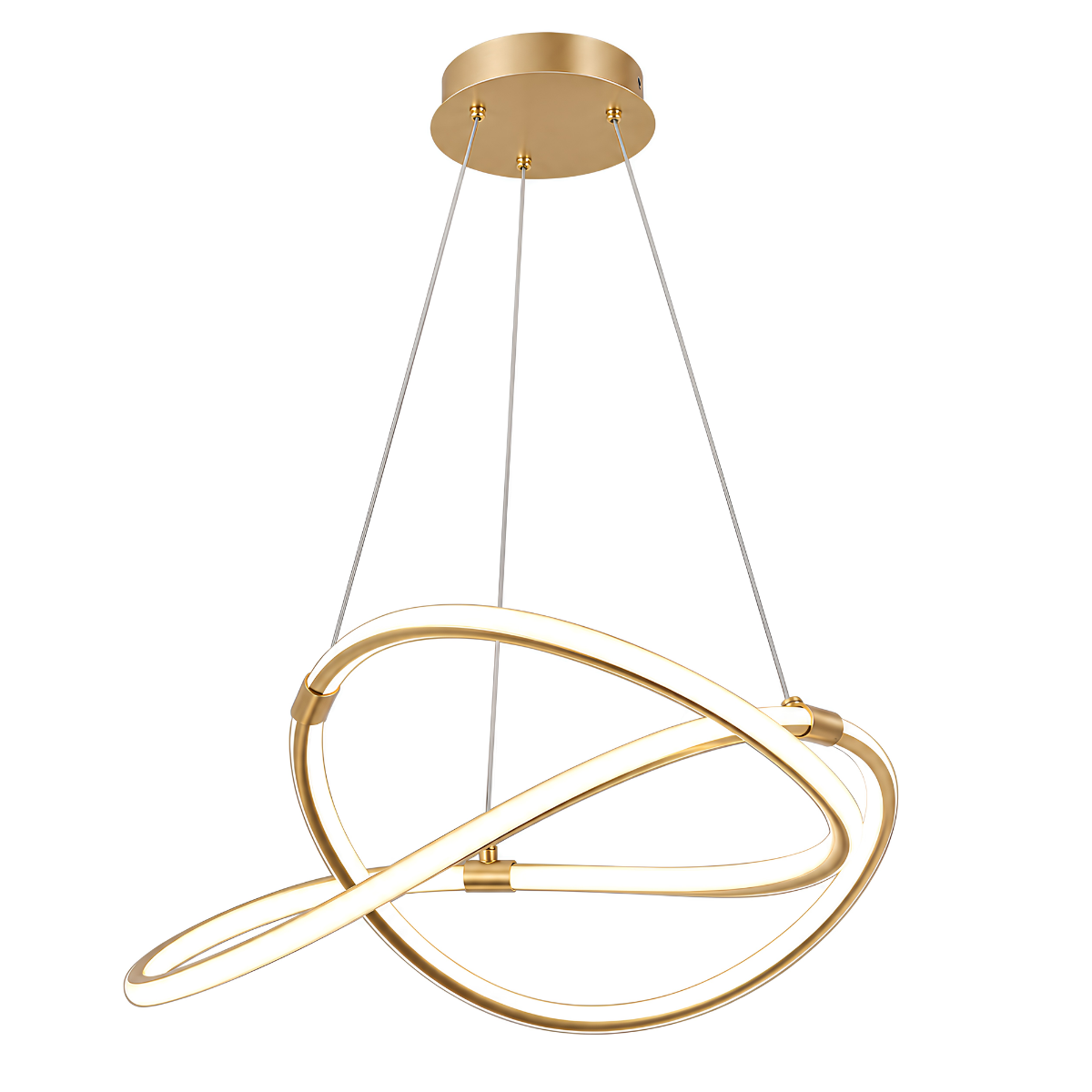 Modern LED-taklampa i guld